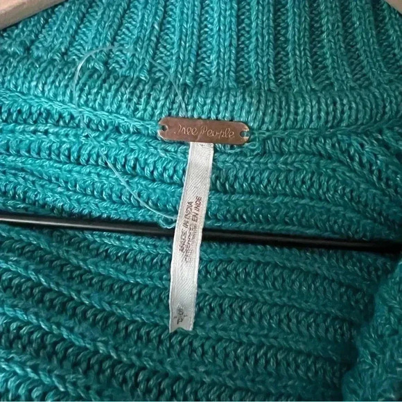 Free People Teal Oversized Sweater - Picture 7 of 7